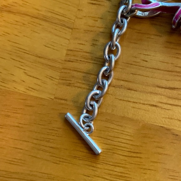 Silver-tone and enamel girlie charm bracelet with shoe and purse charms, 7.5 in. - Picture 4 of 8